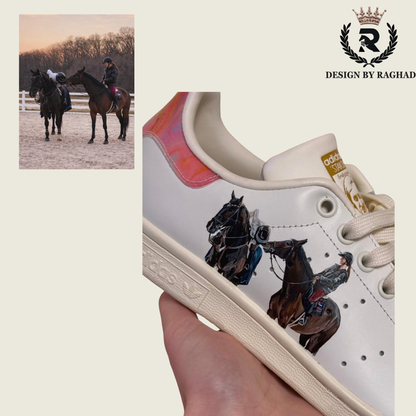 Adidas Custom  Painted Stan Smith Sneakers