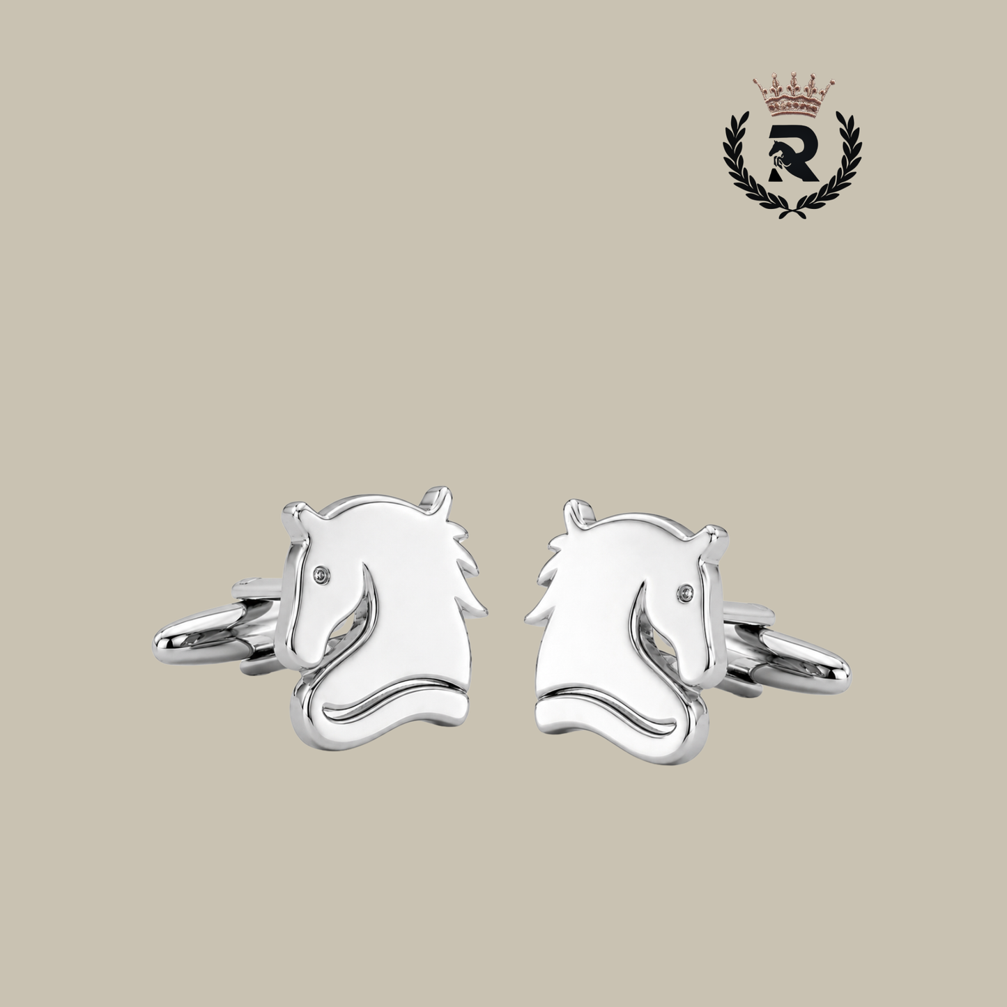 Horse Head Cufflinks in Sterling Silver