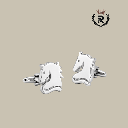 Horse Head Cufflinks in Sterling Silver