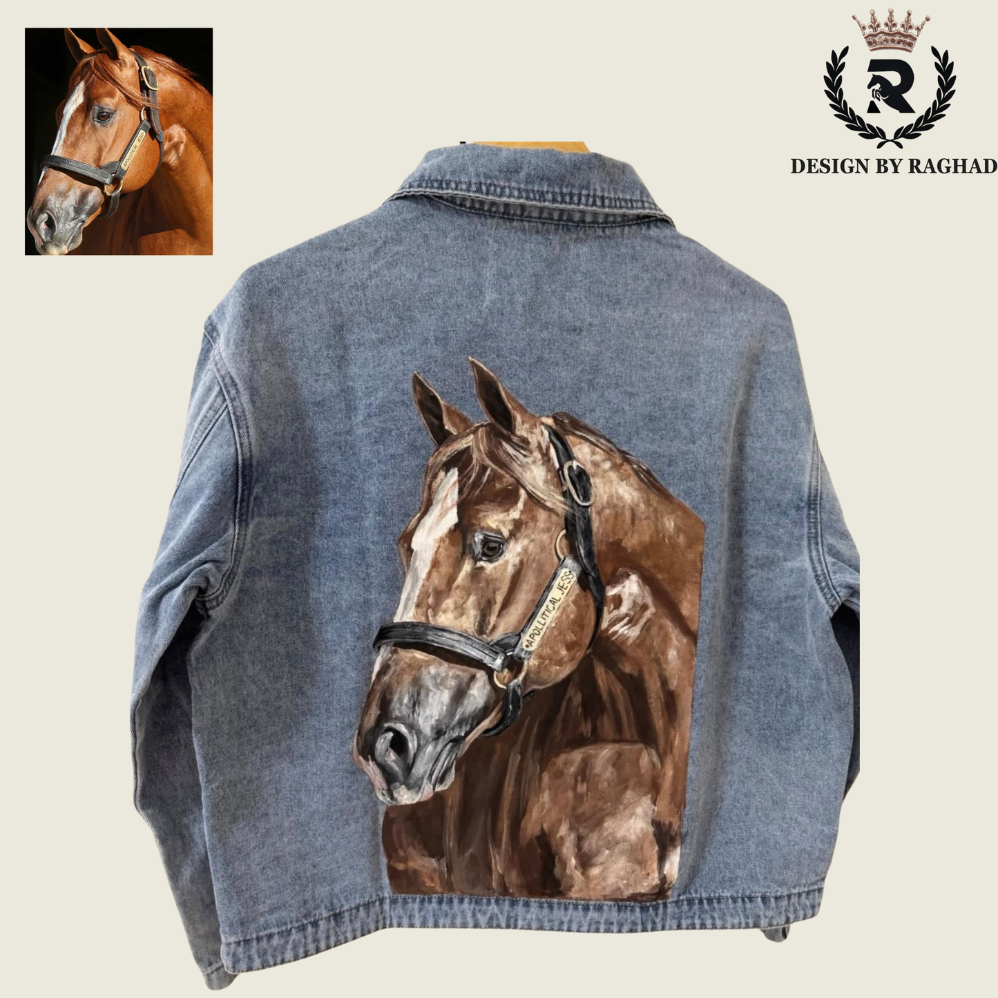 Custom  Painted Denim Jacket