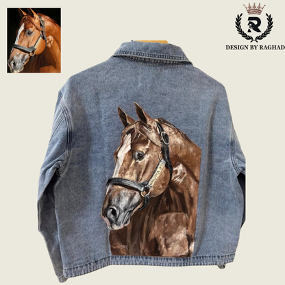 Custom  Painted Denim Jacket