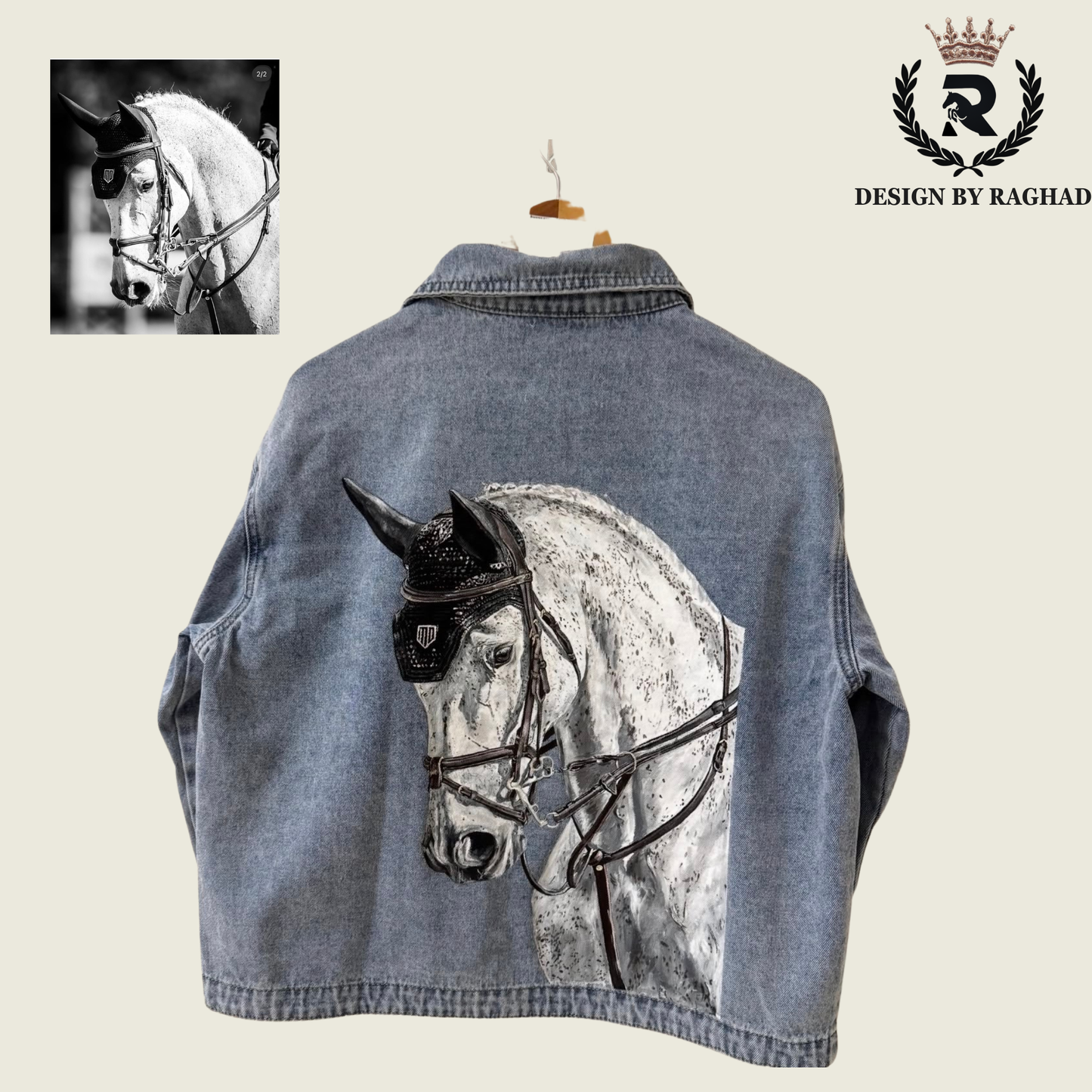 Custom  Painted Denim Jacket