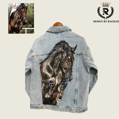 Custom  Painted Denim Jacket