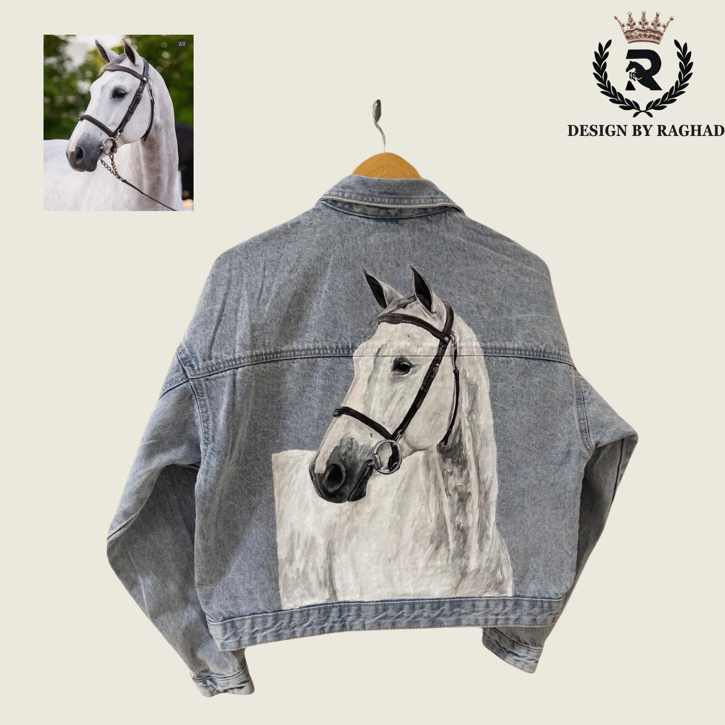 Custom  Painted Denim Jacket